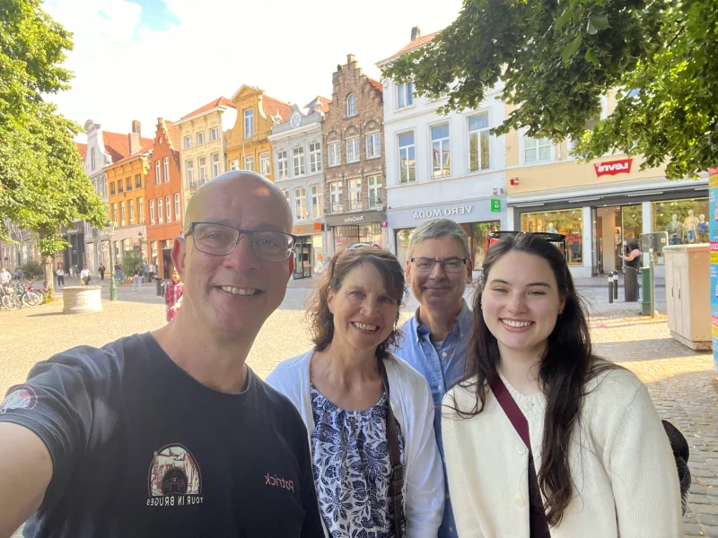 Family from Virginia visiting their daughter studying in Europe